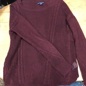 AE burgundy sweater